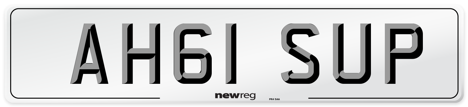 AH61 SUP Number Plate from New Reg